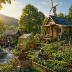tiny house et moulin a eau